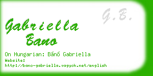 gabriella bano business card