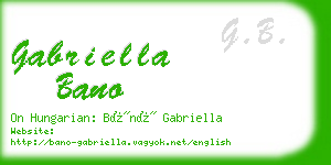 gabriella bano business card